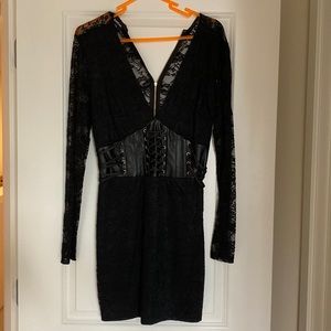 Bebe Little black lace dress. Size 8.